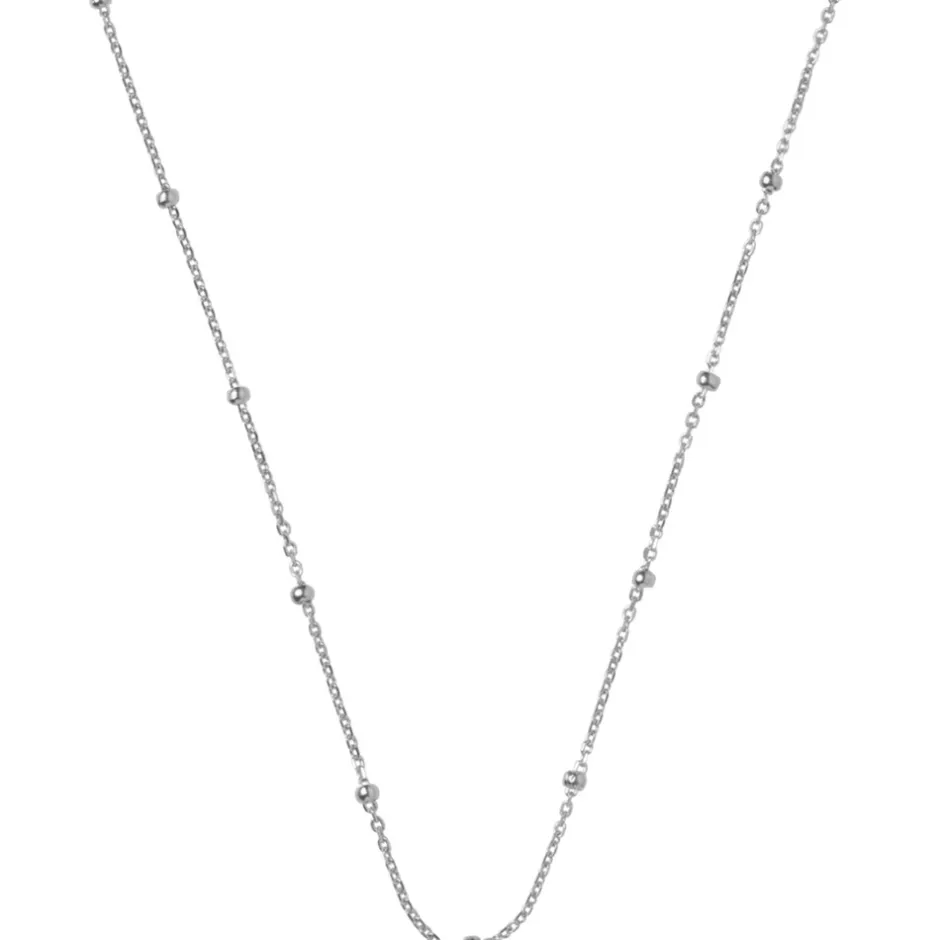ENAMEL Copenhagen Beaded Chain Halskæde, , 38+2+2 cm Silver