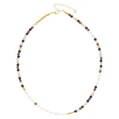 Outlet Nuni Copenhagen Bella Halskæde, , 42+5 cm Gold/Multi