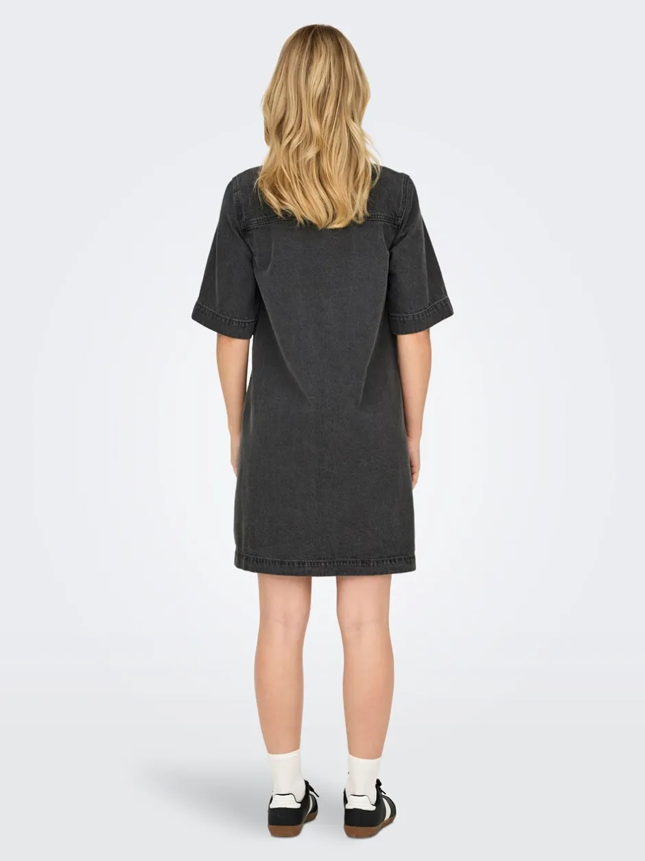 Discount ONLY Belle Denimkjole, , XS Washed Black