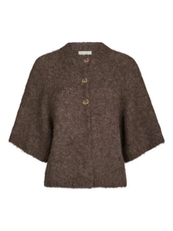 Outlet Neo Noir Benuta Fluffy Knit Cardigan, , 38 Light Brown
