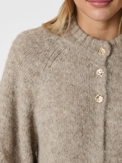 Neo Noir Benuta Fluffy Knit Cardigan, , 38*Dame Strik & Sweatshirts