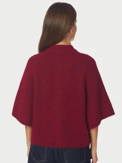 Clearance Neo Noir Benuta Fluffy Knit Cardigan, , 40 Dark Red