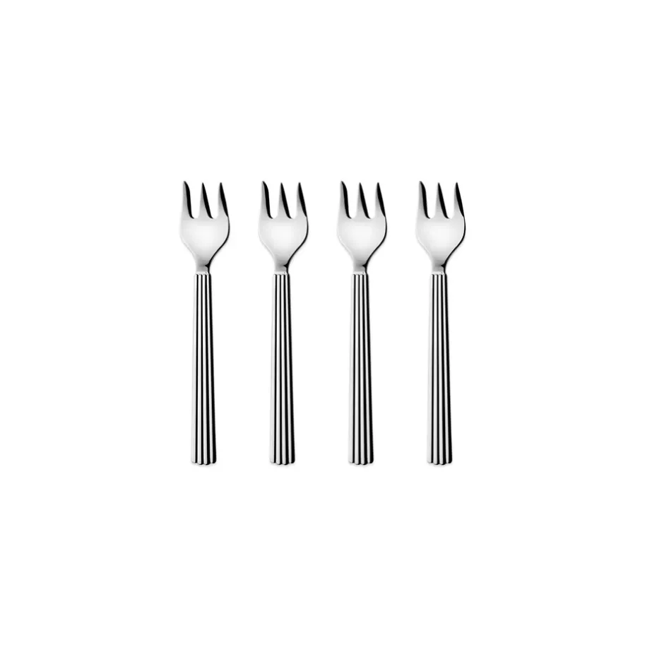 Georg Jensen Bernadotte Kagegaffel, Blank Stål, 4 Dele* Bestik