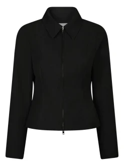 New Neo Noir Bertha Structure Bluse, , 40 Black