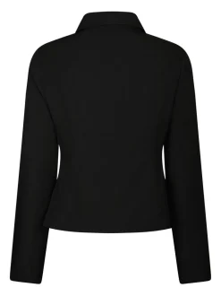 New Neo Noir Bertha Structure Bluse, , 40 Black