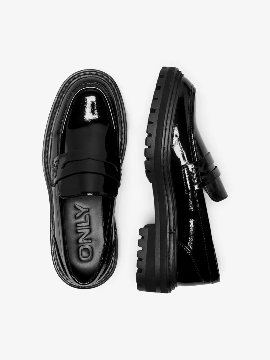 ONLY Beth-3 Loafers, , 38 Black Shiny