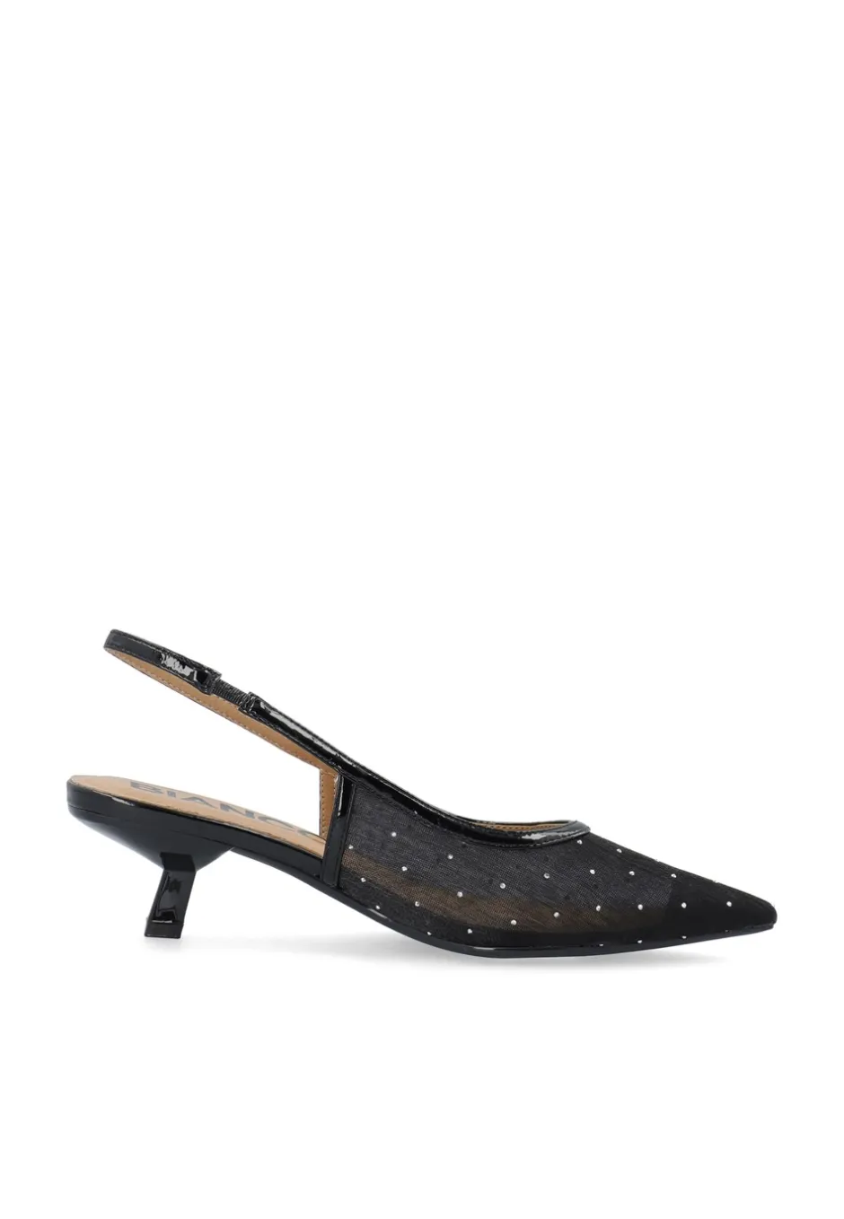 Outlet Bianco BIAKristin Slingback Sko, , 42 Black Rhinestone