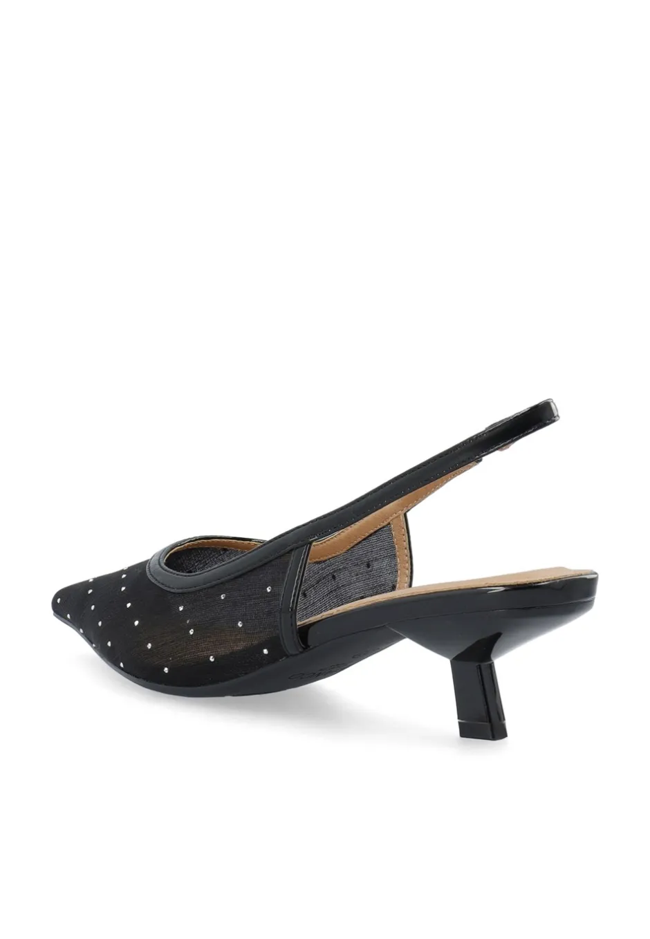 Outlet Bianco BIAKristin Slingback Sko, , 42 Black Rhinestone
