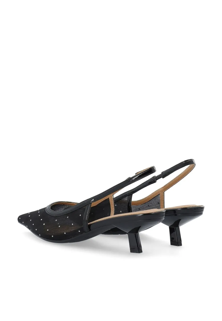 Outlet Bianco BIAKristin Slingback Sko, , 42 Black Rhinestone