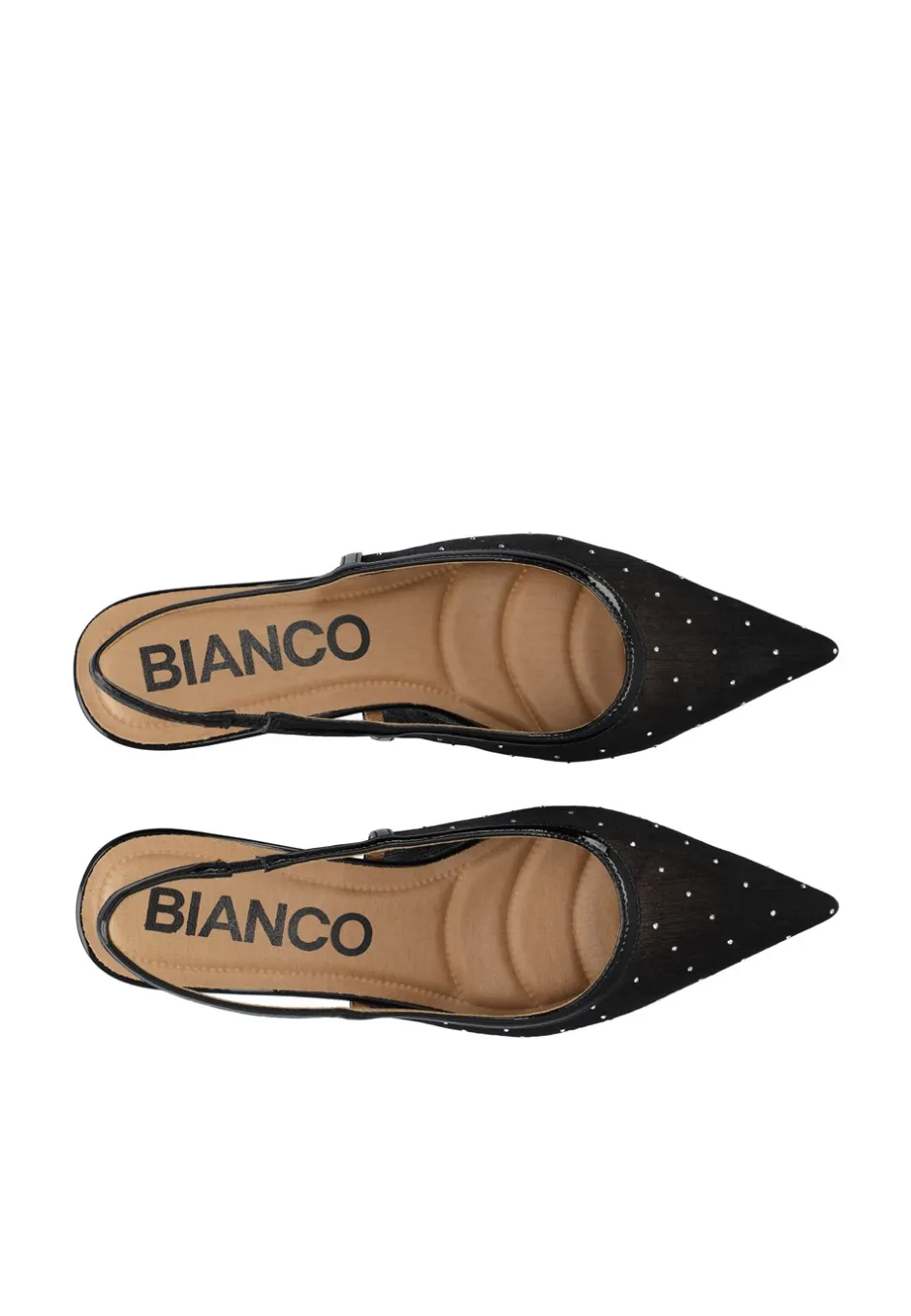 Outlet Bianco BIAKristin Slingback Sko, , 42 Black Rhinestone