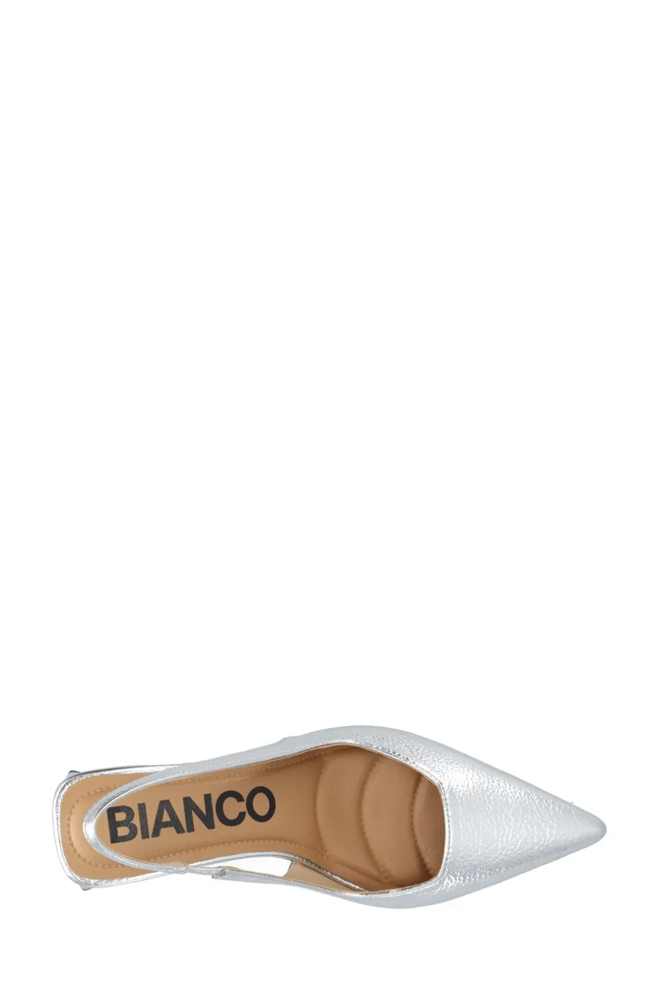 Outlet Bianco BIAMaralyn Slingback Metallic Højhælede Sko, , 40 Silver