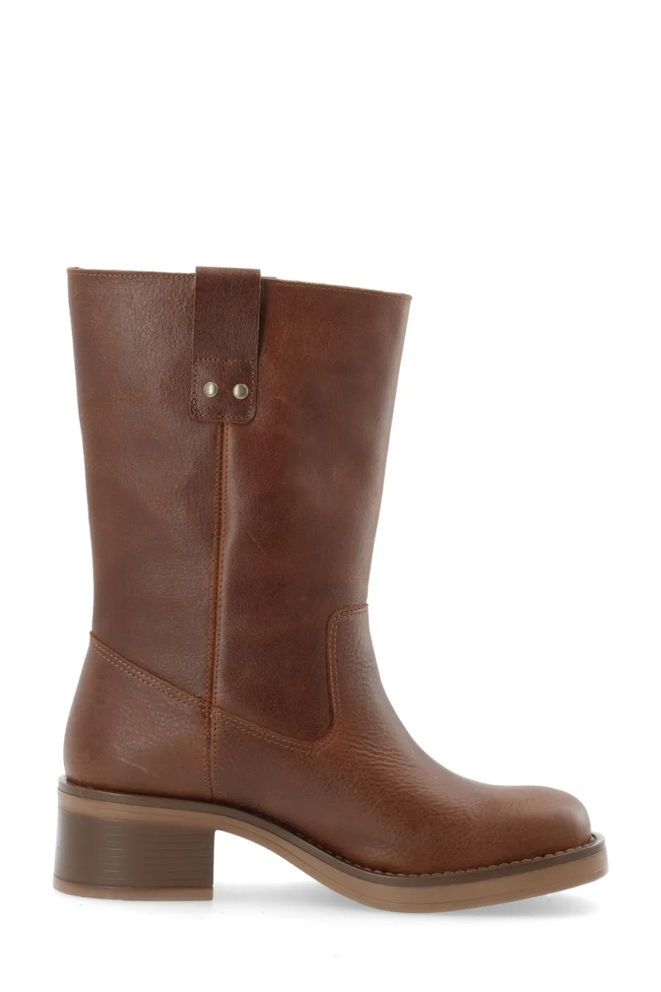 Outlet Bianco BIAMary Mid Pull On Støvler, , 40 Cognac