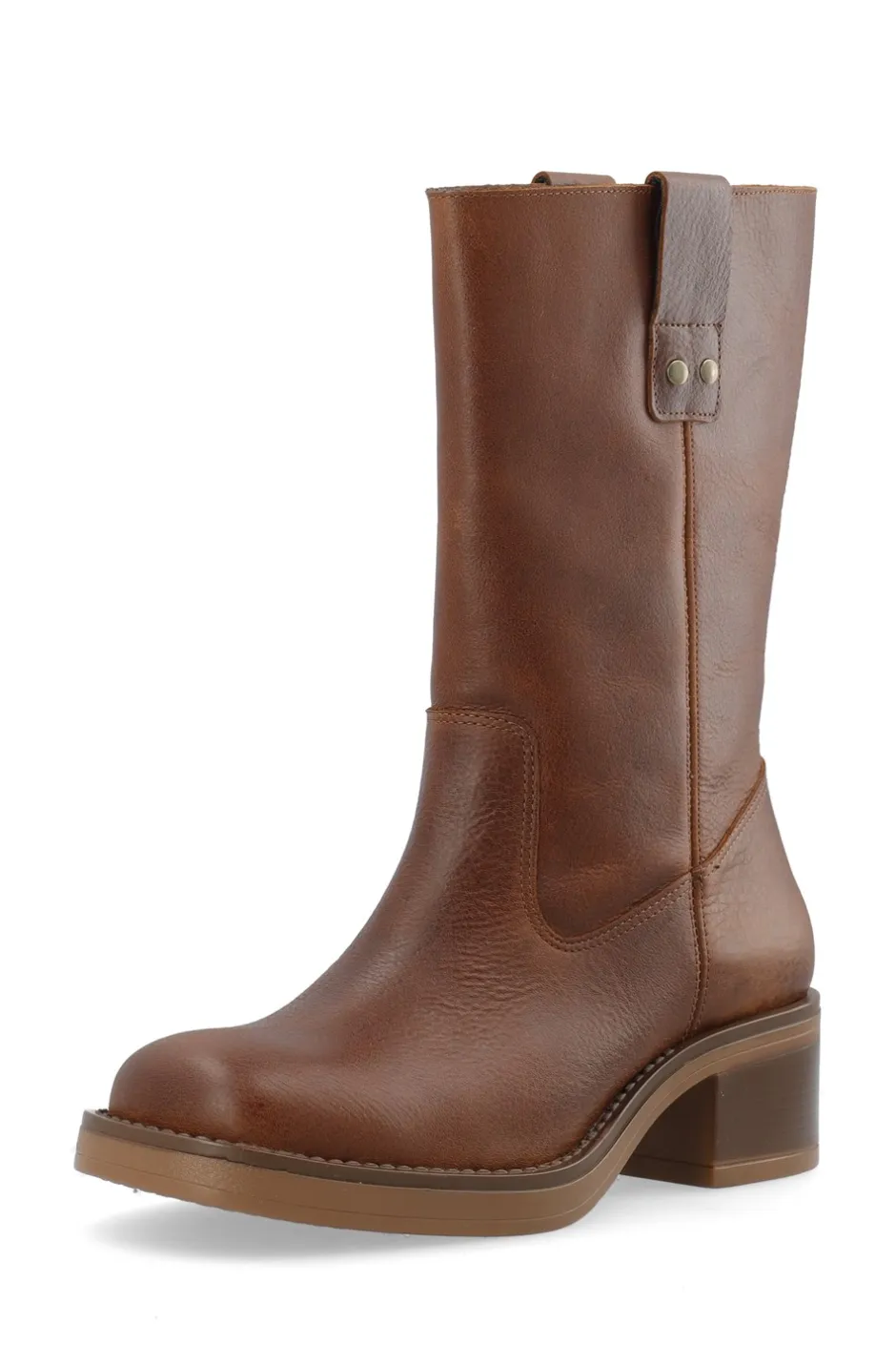 Outlet Bianco BIAMary Mid Pull On Støvler, , 40 Cognac
