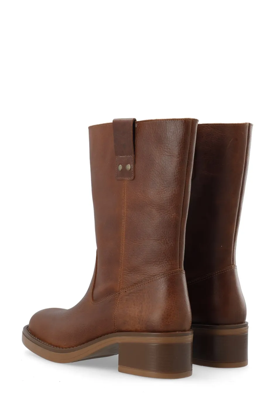 Outlet Bianco BIAMary Mid Pull On Støvler, , 40 Cognac