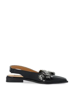 Bianco BIAVictoria Cross Buckle Slingback Ballerinasko, , 41*Dame Ballerinaer