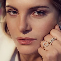 Outlet Sif Jakobs Jewellery Biella Perla Ring, Silver, 60 Gold Plated