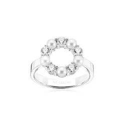 New Sif Jakobs Jewellery Biella Perla Ring, , 54 Silver