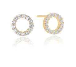 Sif Jakobs Jewellery Biella Uno Piccolo Øreringe, Guld/Hvid*Dame Øreringe