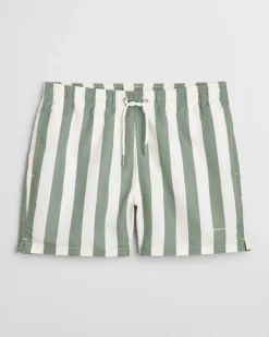 Discount GANT Block Stripe Badeshorts, , XXL Kalamata Green