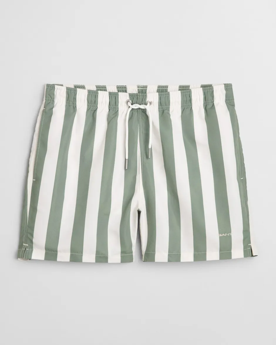 Discount GANT Block Stripe Badeshorts, , XXL Kalamata Green