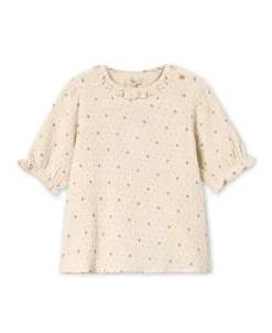 Clearance Fliink Blooming Bluse, , 110 cm Sandshell AOP