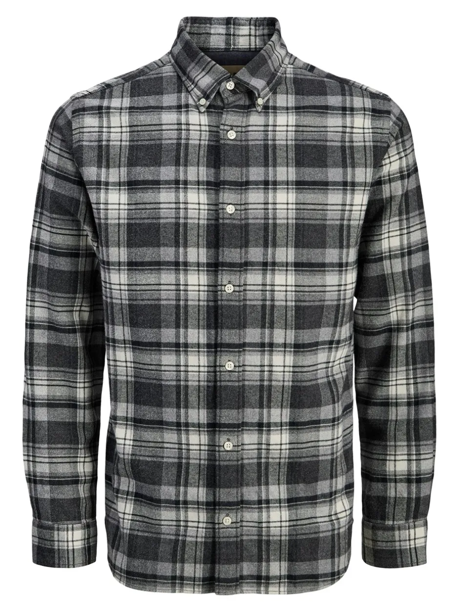 Jack&Jones Blubarkley Flannel X-Max Skjorte, , L Charcoal Gray
