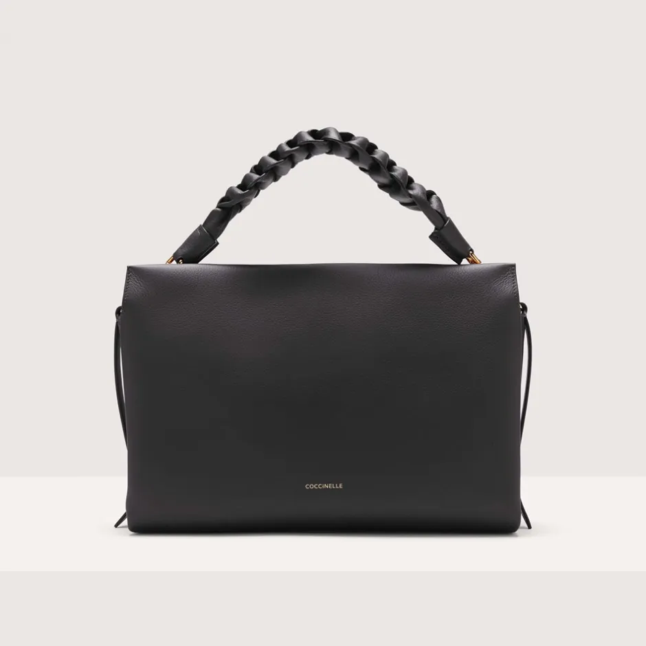 Best Coccinelle Boheme Medium Skuldertaske, Black/Cuir
