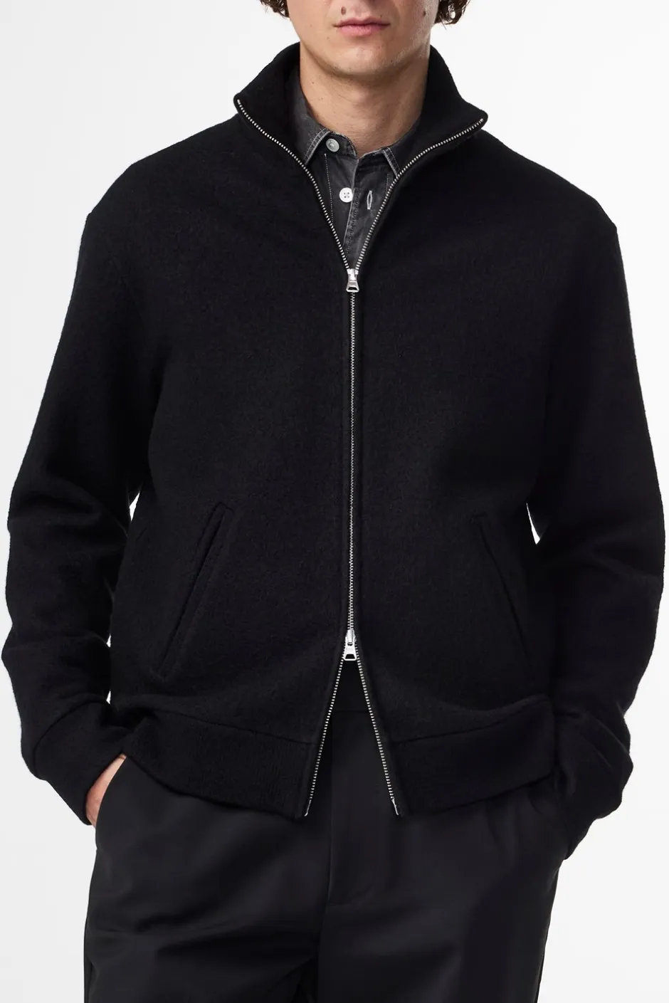 Online NN. 07 Boiled Full Zip Hybridjakke, , XXL Black