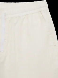 Hot Woodbird Bommy Linen Shorts, , L Off White