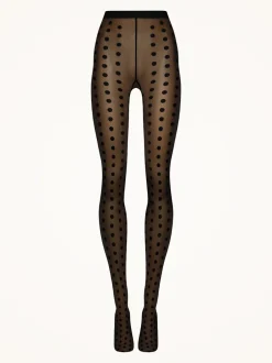 Sale Wolford Bonny Dots Strømpebukser, , S Black/Black