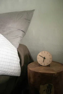 Online Hemverk Bord- & Vægur, , Ø12 cm Light Oak/Black