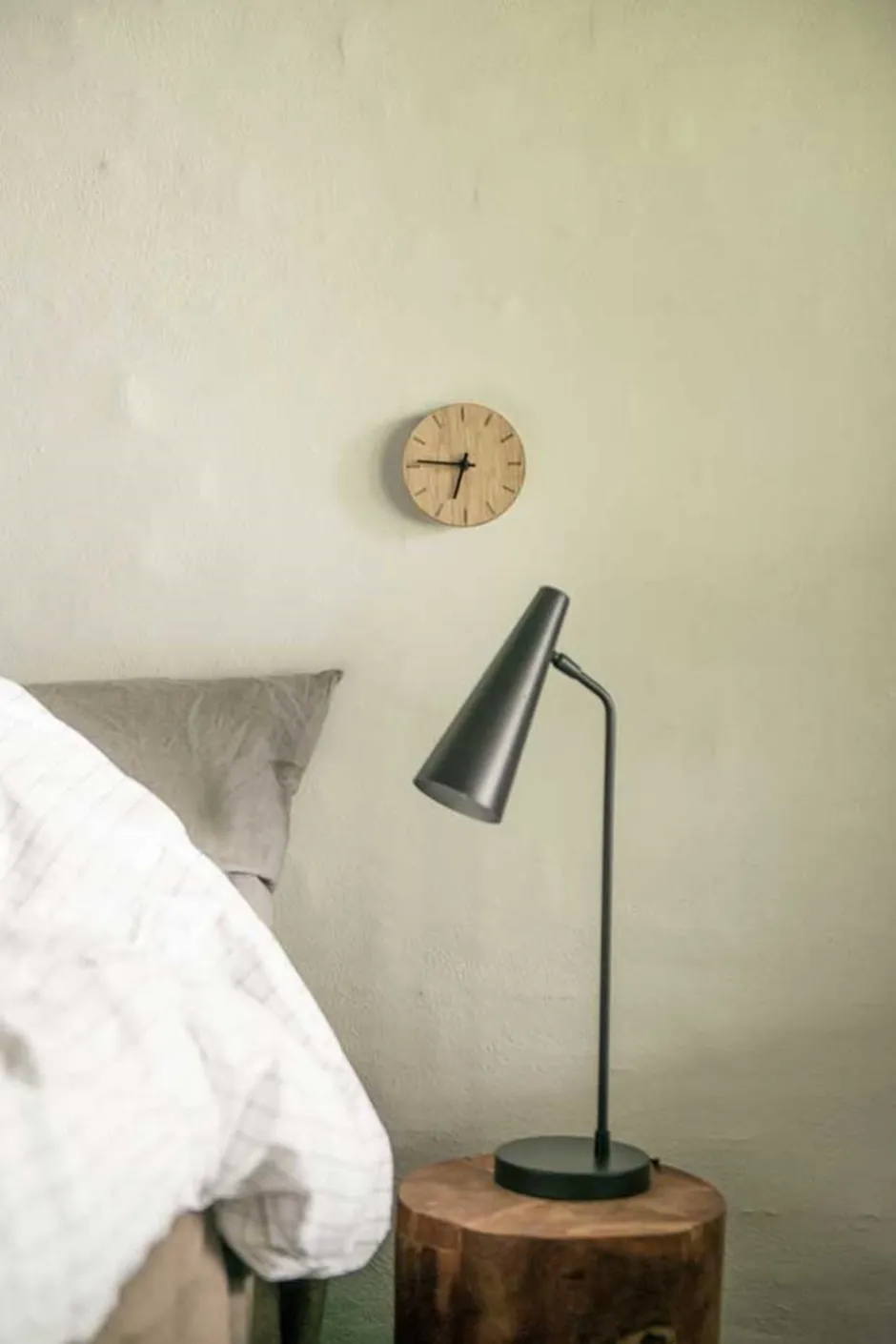 Online Hemverk Bord- & Vægur, , Ø12 cm Light Oak/Black