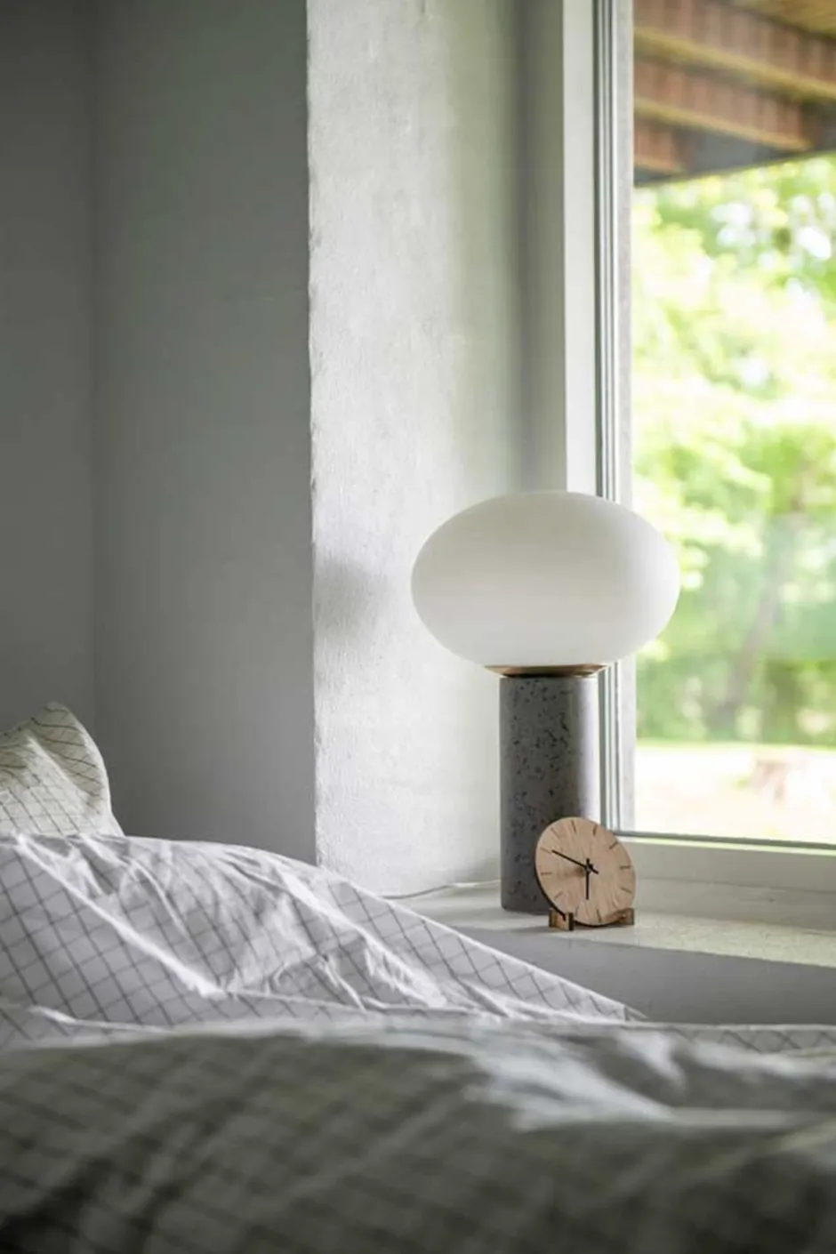 Online Hemverk Bord- & Vægur, , Ø12 cm Light Oak/Black