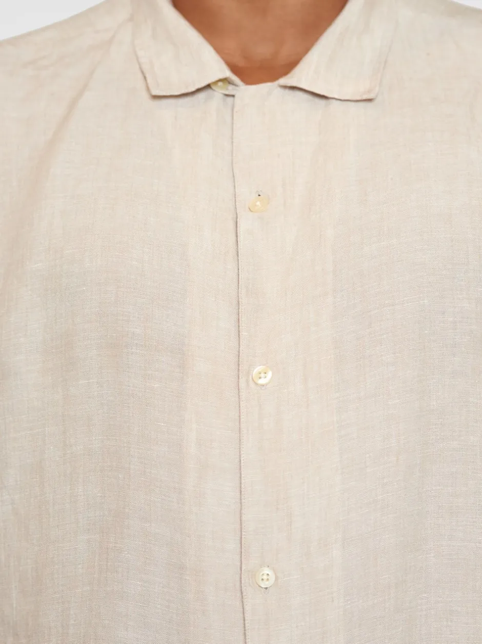 Knowledge Cotton Apparel Box Shorts Sleeve Linen Skjorte, , L* Skjorter