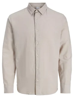 Jack & Jones Junior Breeze Linen Blend LS Skjorte, , 164 cm*Børn Skjorter