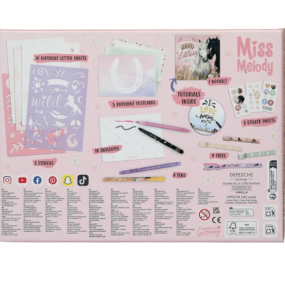 Miss Melody Brevpapir Box*Børn Kreativ Leg