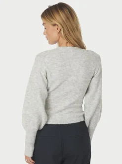 Neo Noir Briano Soft Knit Cardigan, , 40 Light Grey Melange