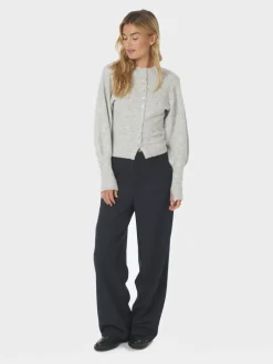 Neo Noir Briano Soft Knit Cardigan, , 40 Light Grey Melange