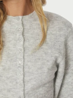Neo Noir Briano Soft Knit Cardigan, , 40 Light Grey Melange