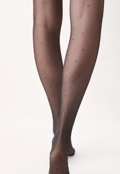 New Oroblu Bright Dots Strømpebukser, , S/M Black