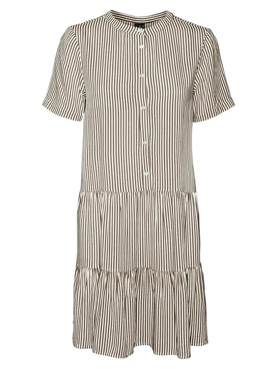 Outlet Vero Moda Bumby Kjole, , XL Capers/Snow White