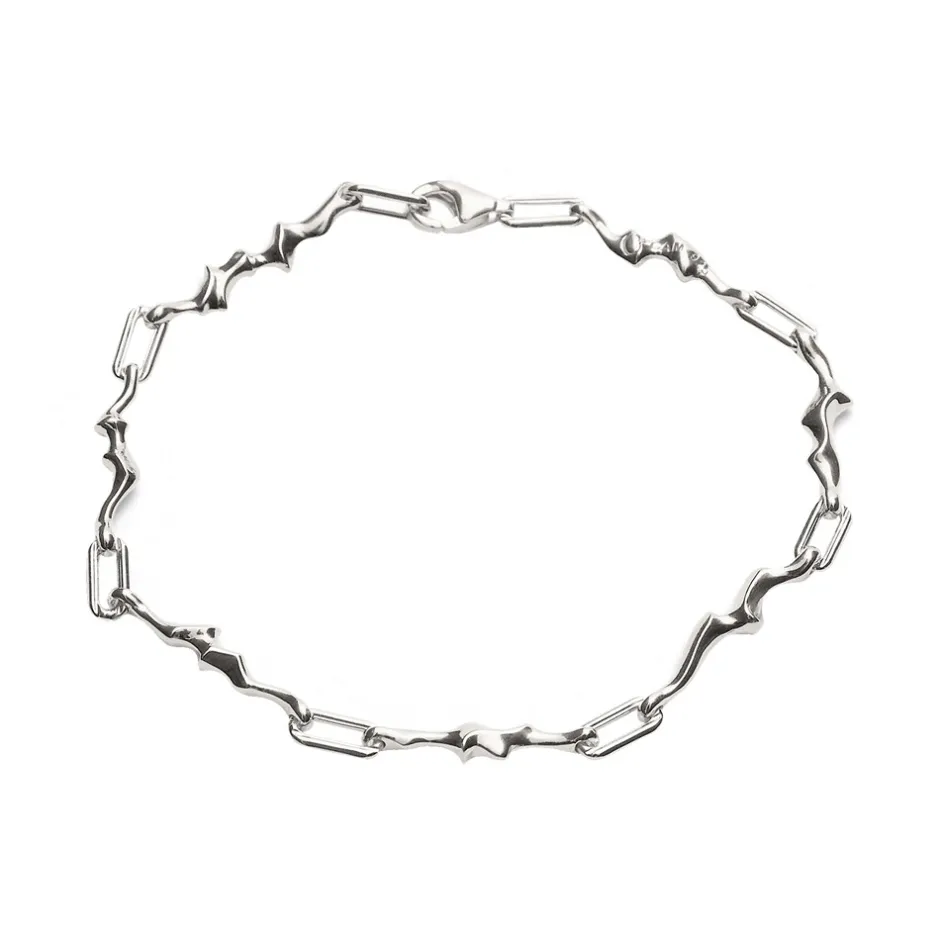 Best Camille Brinch Burning Flames Armbånd, , 18 cm Silver