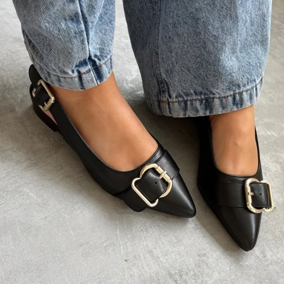 Clearance Copenhagen Shoes Call It Love Slingback Ballerinasko, , 37 Black