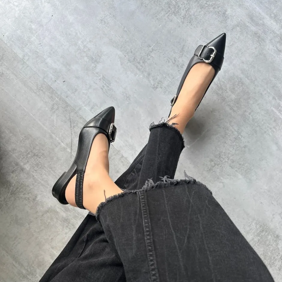Clearance Copenhagen Shoes Call It Love Slingback Ballerinasko, , 37 Black