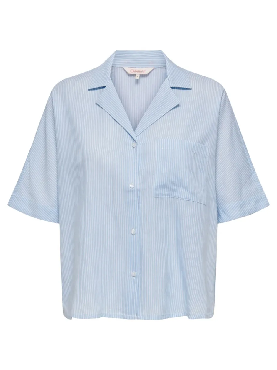 ONLY Cam Stripe Skjorte, , L*Dame Bluser & Skjorter