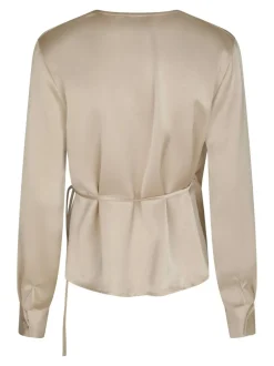New Neo Noir Caprina Heavy Sateen Bluse, , 36 Champagne