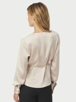 New Neo Noir Caprina Heavy Sateen Bluse, , 36 Champagne