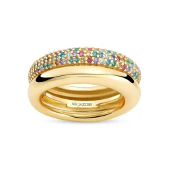 Outlet Sif Jakobs Jewellery Carrara Ring, , 58 Gold Plated/Multi