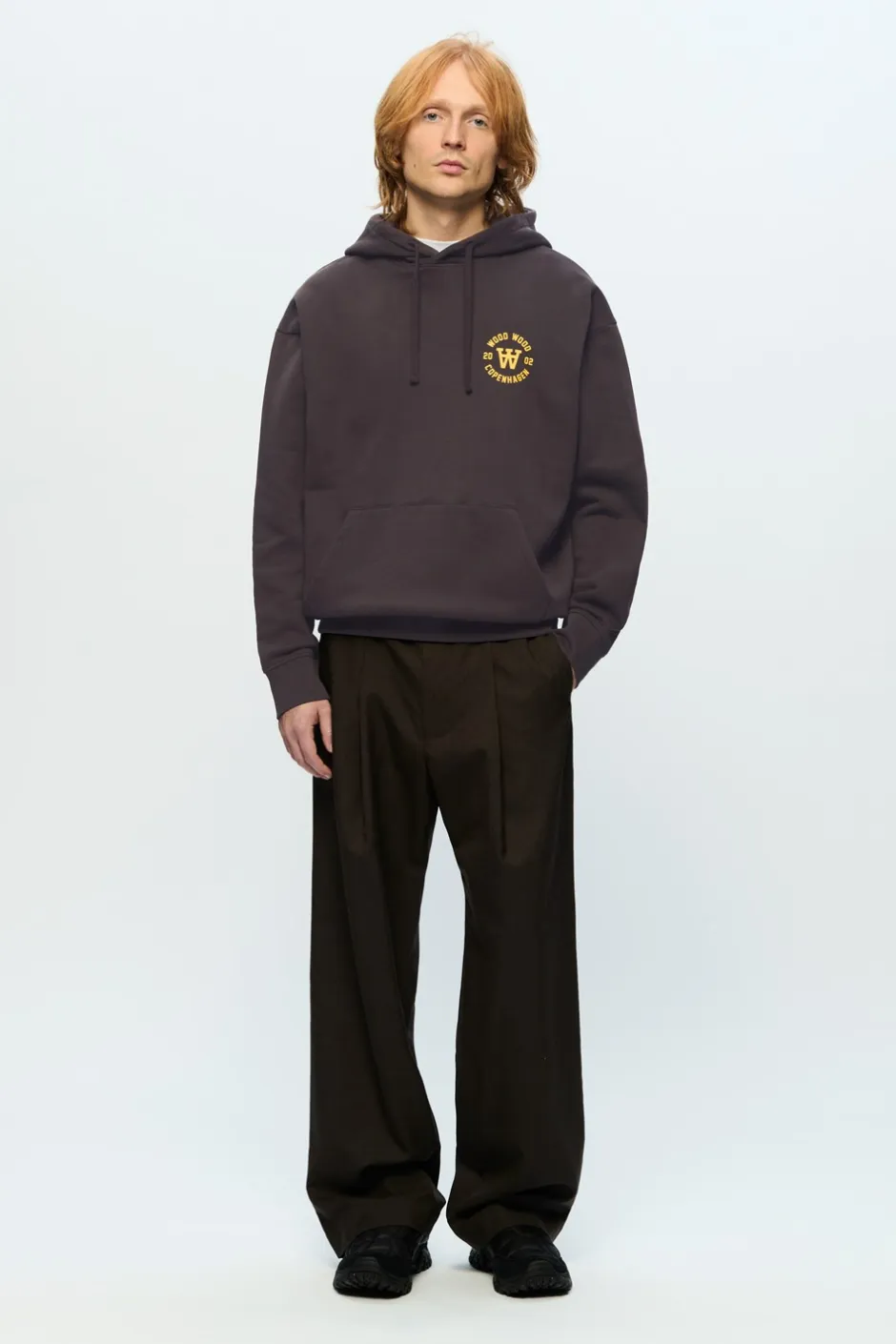 Wood Wood Cass Hættetrøje, , M* Sweatshirts & Trøjer