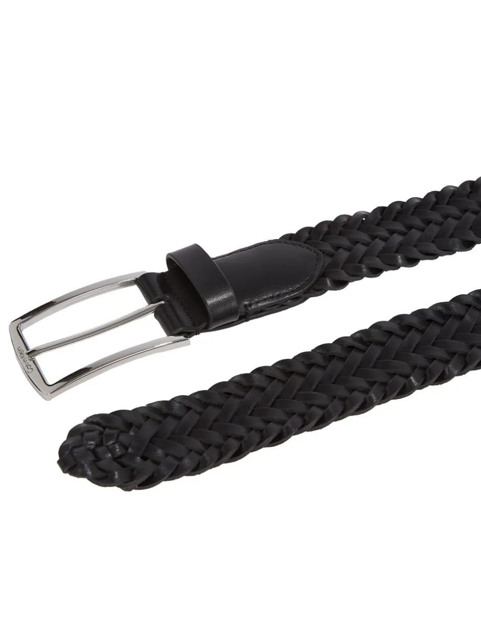 Calvin Klein Casuaæ Braided Leather Bælte, , 85 cm* Bælter
